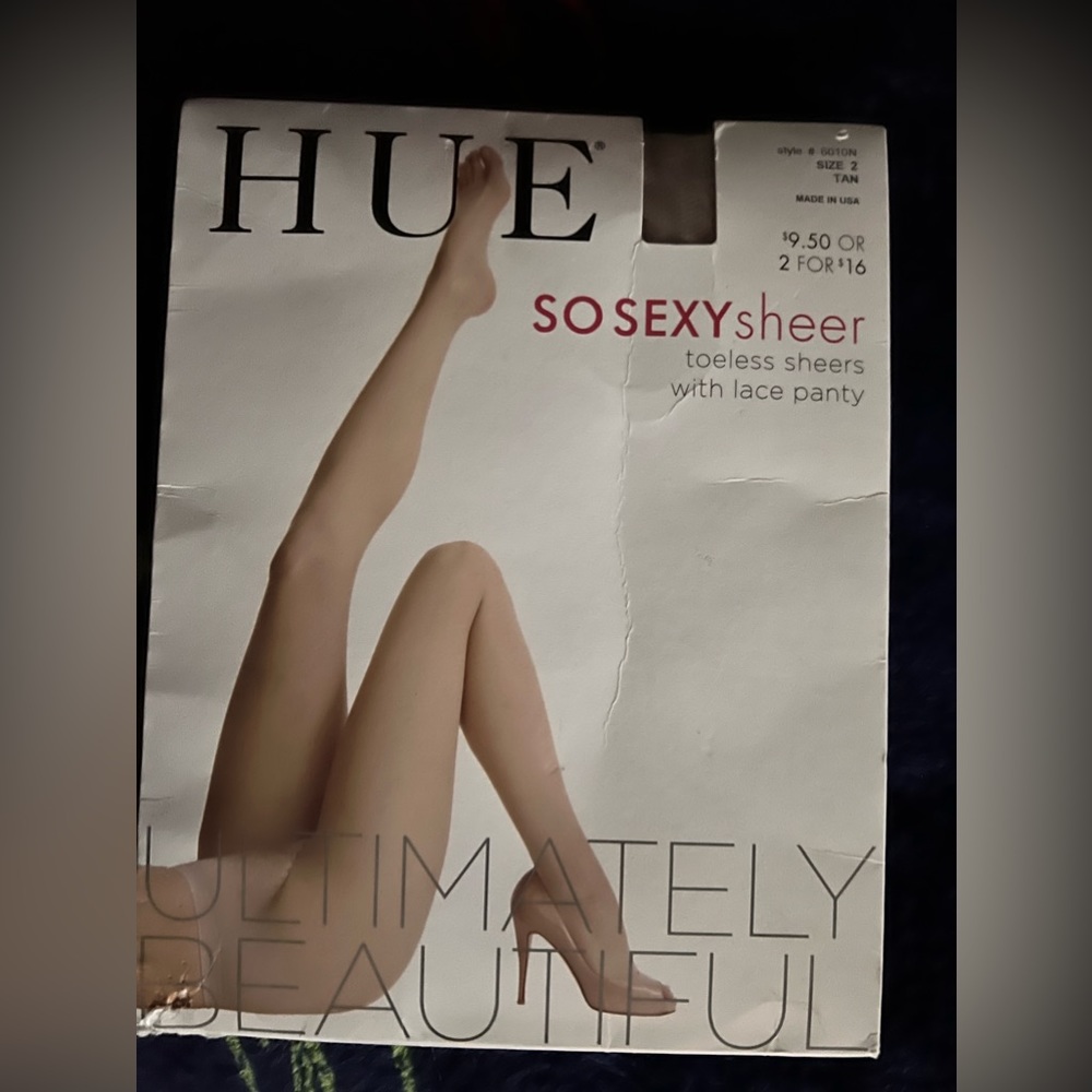 HUE so sexy sheer pantyhose TOELESS